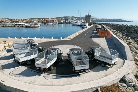 The new fleet of Club Car Urbans at Puerto Sotogrande, Spain 