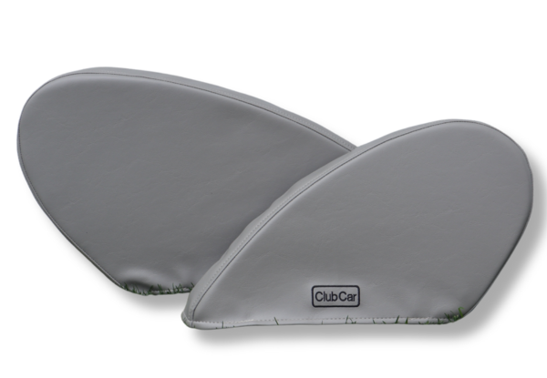 Photo of Club Car padded armrests in gray.