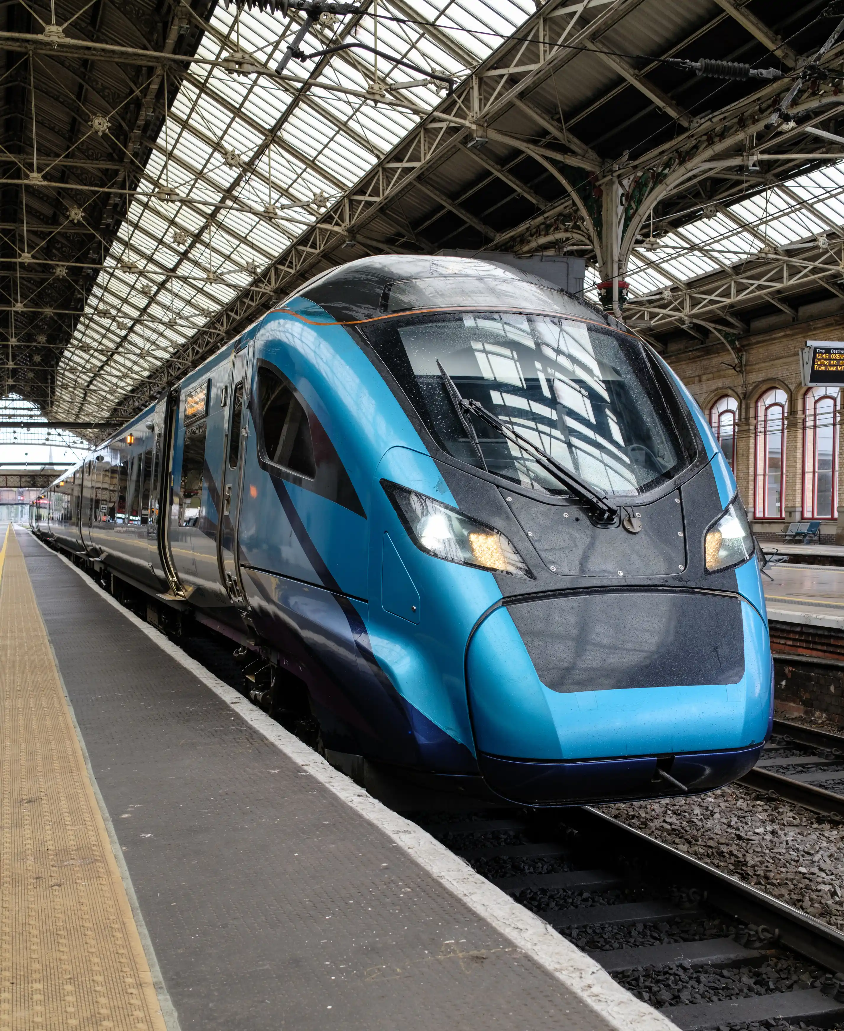 Modern Commuter - High-Speed Train at Station