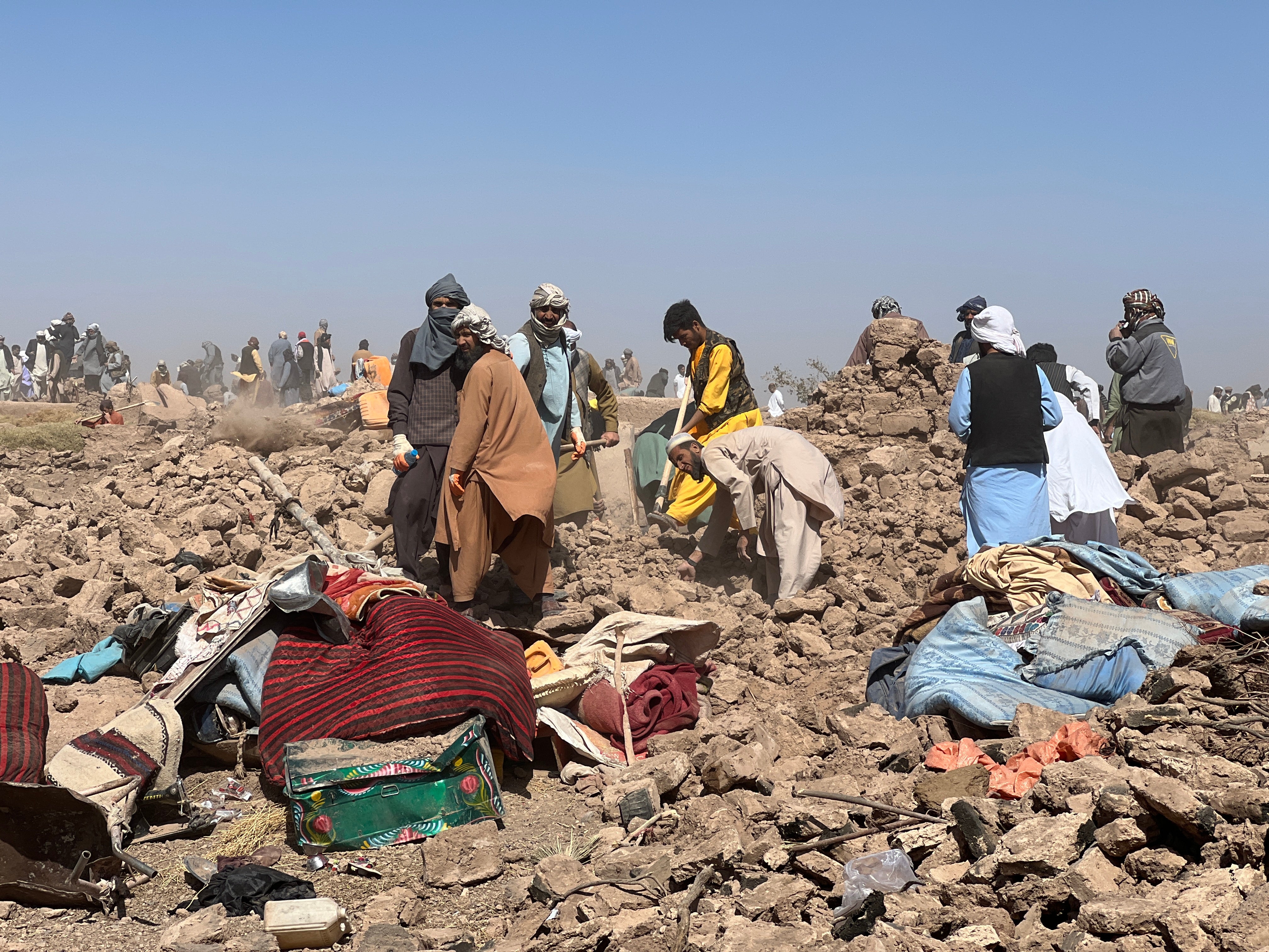 Families and communities continue searching for survivors beneath the approximately, 1352 destroyed homes currently reported. 