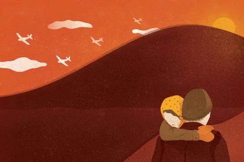 Ilustrácia prebalu knihy Červenŷj bereh