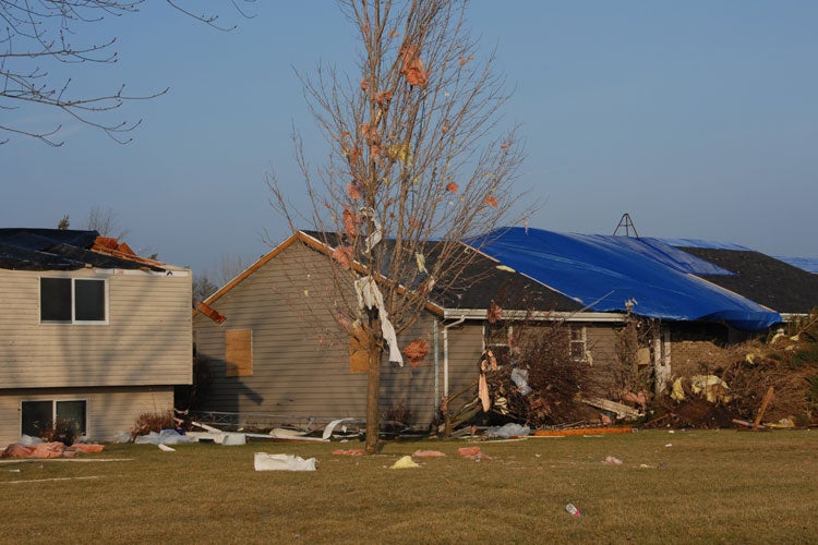 Homes Damaged by storms in the midwest. Are you insured enough against Illinois storms?