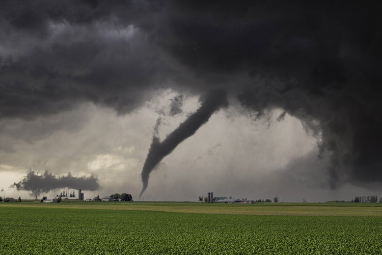Tornado Over Field. How to really prepare for a Mississippi tornado. 