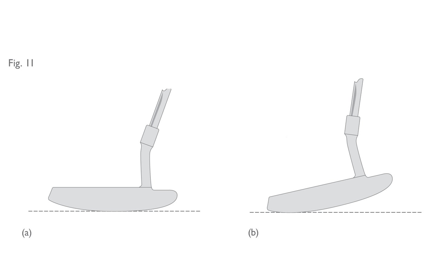 Fig 11:  Putter with curved sole