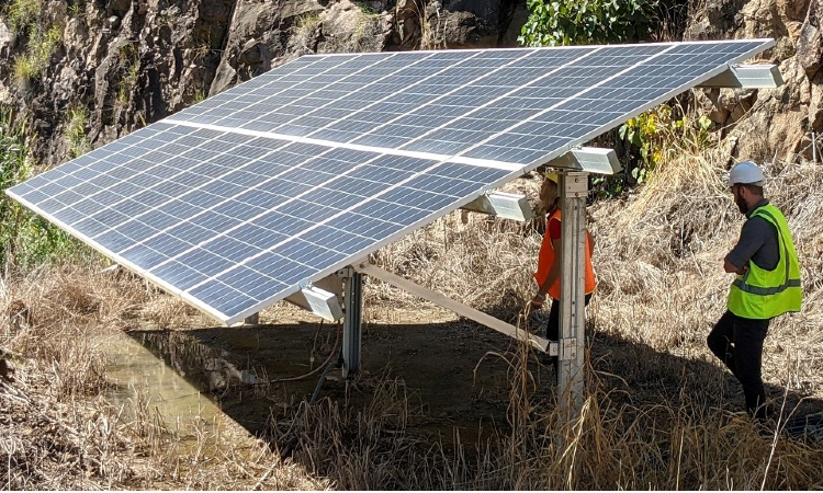 Solar water pump – Managing dust through recycling
