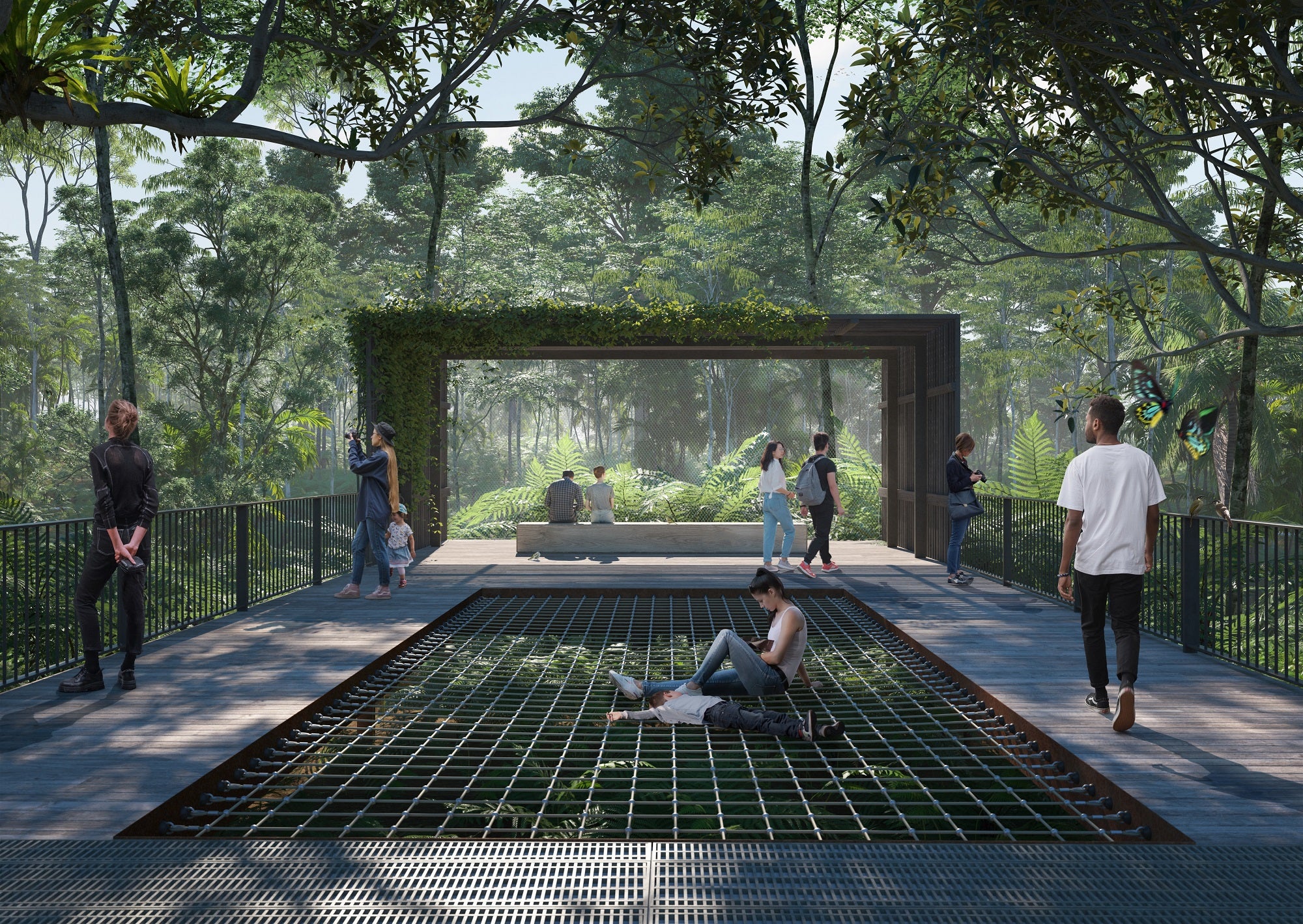 An artist impression of a Treehouse in the Sunshine Coast Ecological Park draft master plan. 