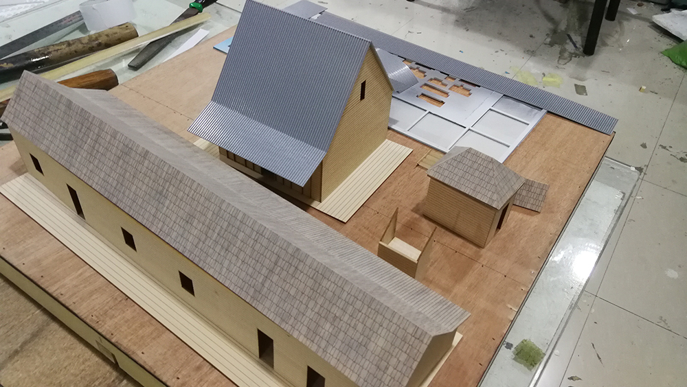 The model takes shape. Purple Cow Architectural Imagery.