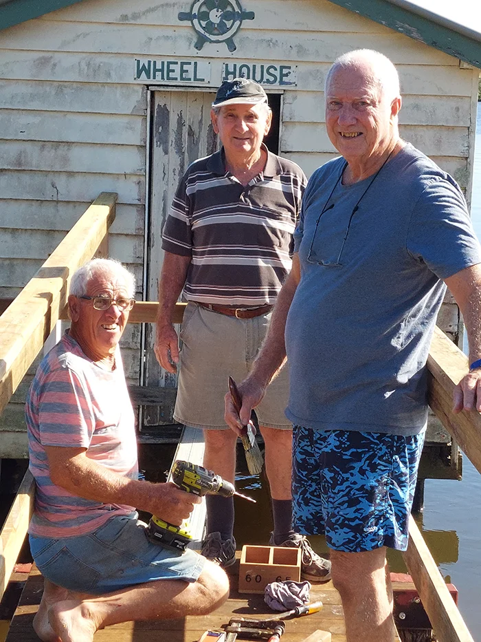 Volunteers from the Buderm Mens Shed restore Maroochy Wheel House1.jpg