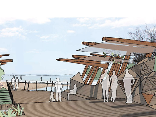 Wreck-inspired landscape designs planned for Dicky Beach