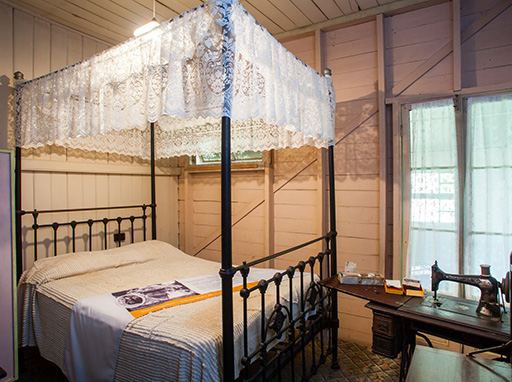 Clementina’s bedroom. Built as part of the 1878 extension to Bankfoot House, Clementina was born in this room and it continued to be her bedroom for her entire life whilst living at Bankfoot House.  