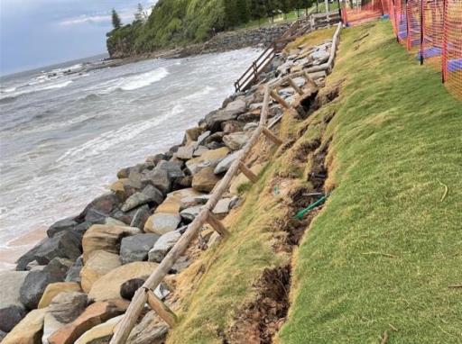 Moffat Beach seawall repair project