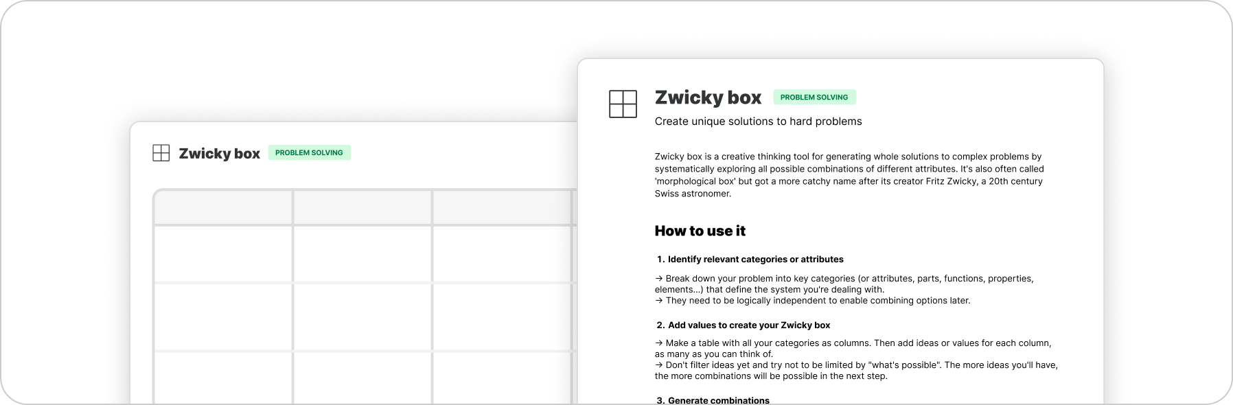 Zwicky box template preview