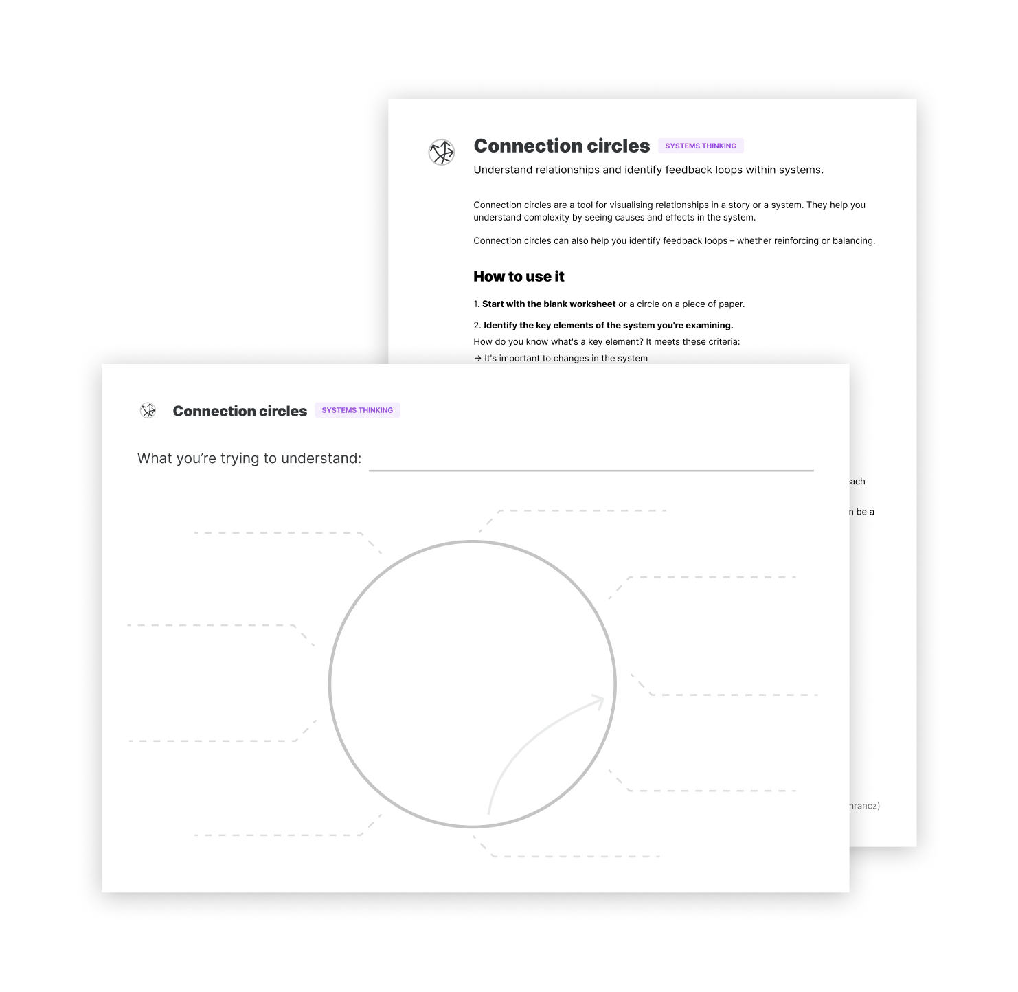 Connection circles worksheet