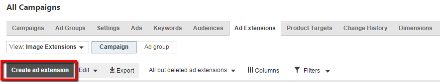 Set Up Bing Image Ad Extensions Step Two