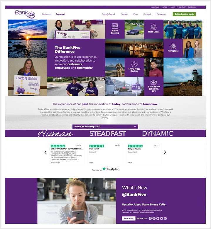 Bank Five Home Page