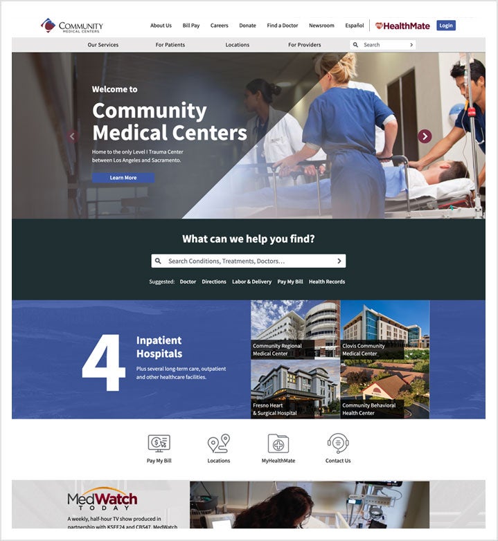 Community Medical Centers Home Page