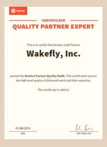 Kentico quality partner expert certification