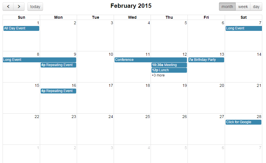 FullCalendar