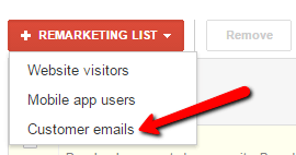 Add Remarketing List