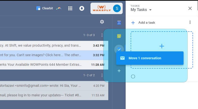 gmail calendar and tasks