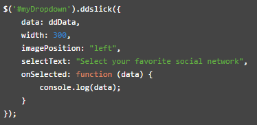 ddSlick Javascript