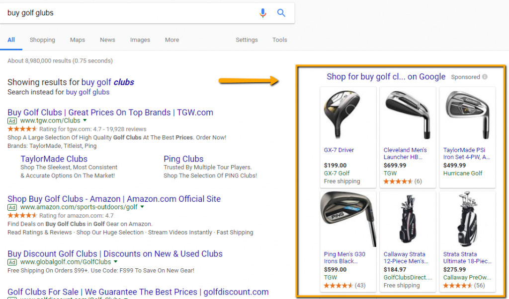 Google shopping ads