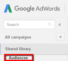 Audience Tab in Shared Library