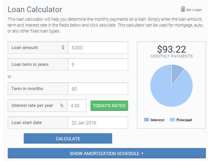 Online Loan Calculator