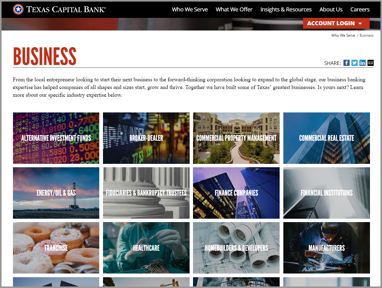 Texas Capital Industry Page