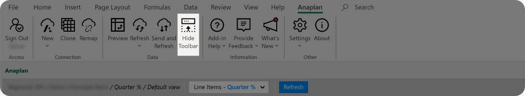 Hide Toolbar button.