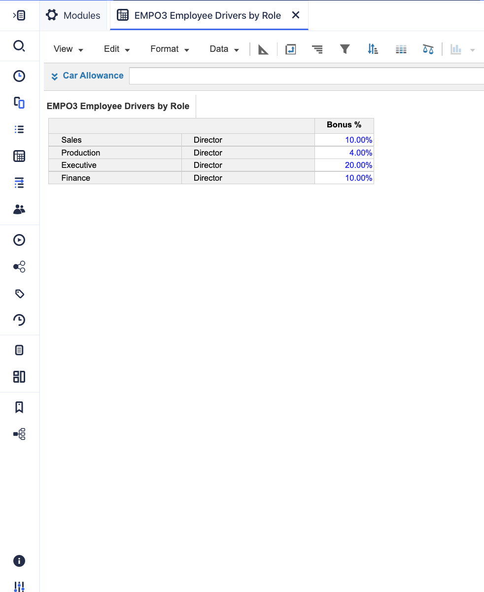 Employee Drivers module with independent selections