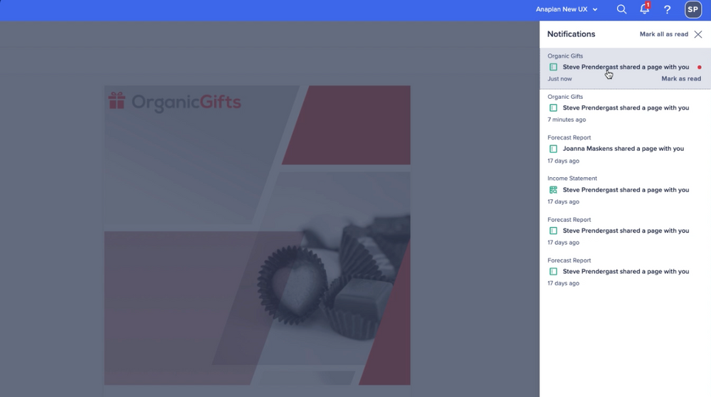 Report page notifications.