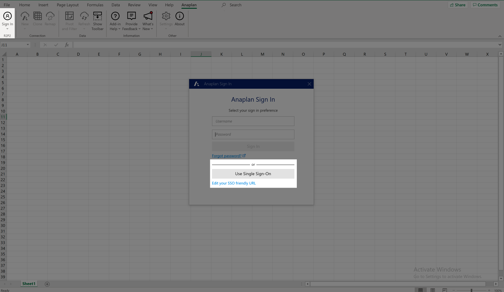 There are two ways to sign in with Single Sign-on that depend on your authentication setting.