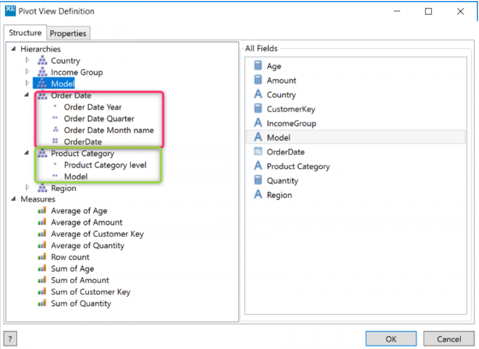 Assign calculations to multiple hierarchies