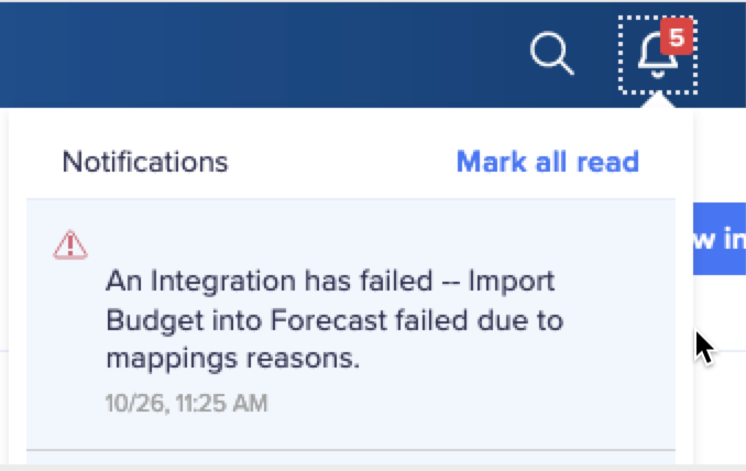 Integration failure due to mapping.