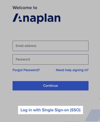 Image of login screen with "Log in with Single Sign-on (SSO) button" highlighted.