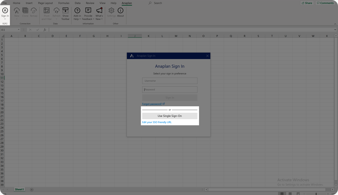 There are two ways to sign in with Single Sign-on that depend on your authentication setting.