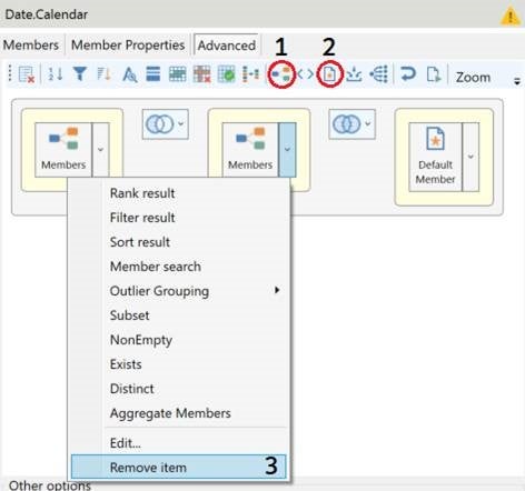 How to remove an item from a linked grid with three labeled steps.