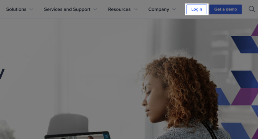 The Anaplan homepage displays and the Login button is highlighted.