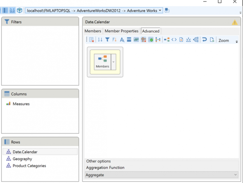 An example of a linked dimension "Date.Calendar."