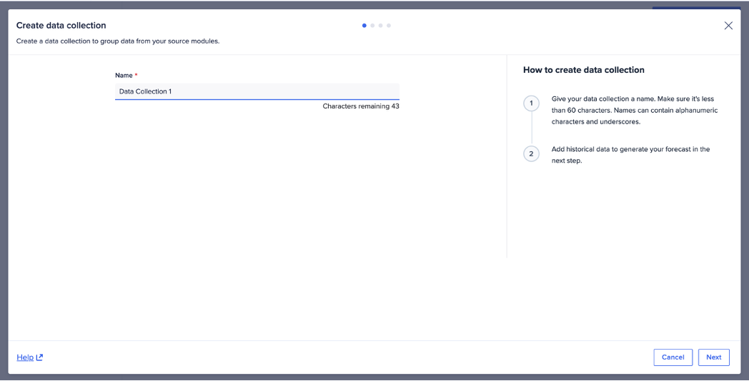 The setup for a Forecaster data collection, with dimensions.