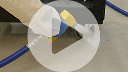 Clean transportation device wheels along with rooms to avoid spreading bacteria.