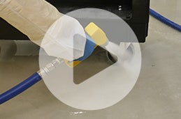 Clean transportation device wheels along with rooms to avoid spreading bacteria.