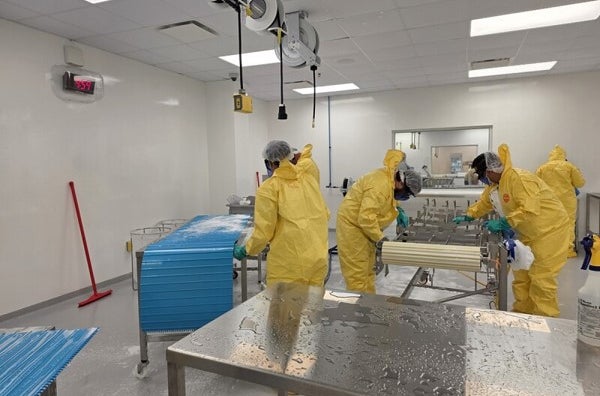 Wet cleaning during Sanitation Essentials Training at CFS Institute North America