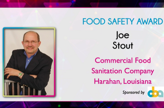 Joe Stout recognized with IAFP 2020 Food Safety Award with recognition video