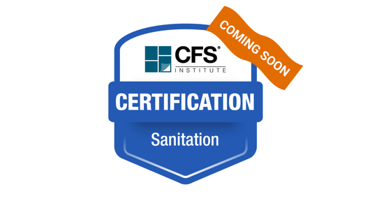 Sanitation Certification Awarded badge with Coming Soon banner