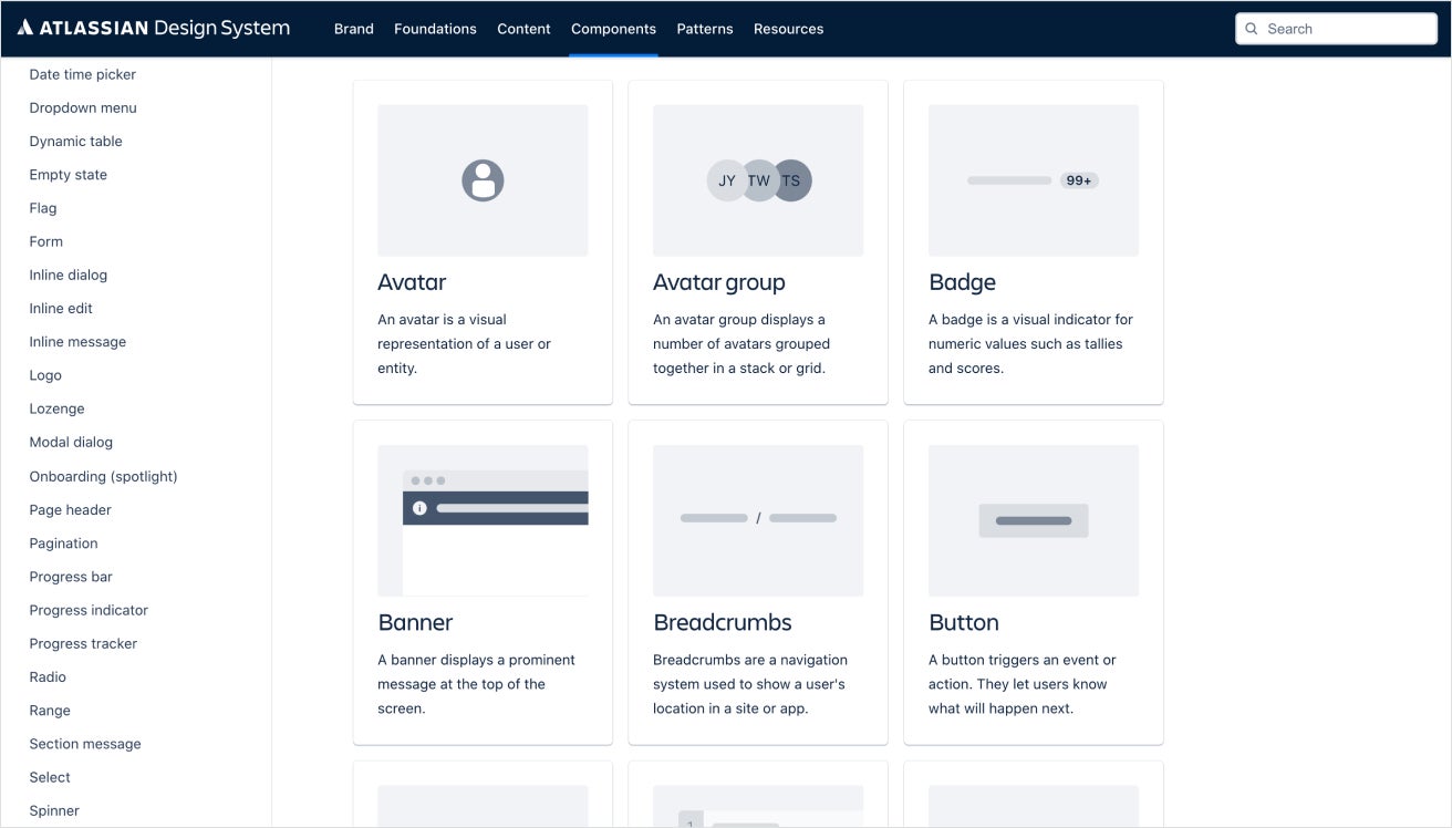 Atlassian Design System example - https://atlassian.design