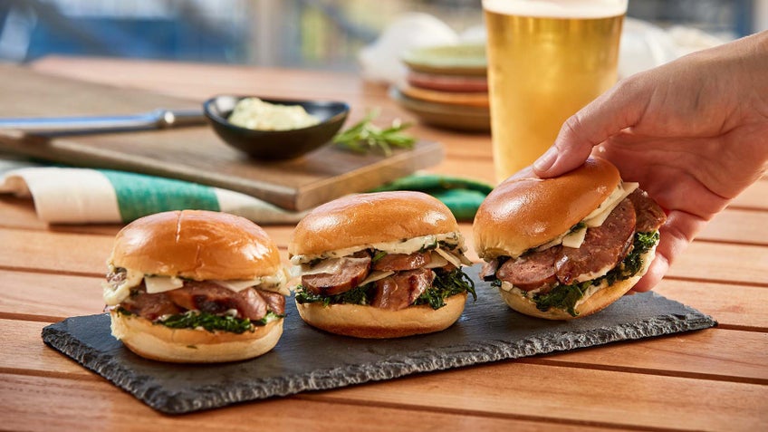 Grilled Italian Sausage Sliders