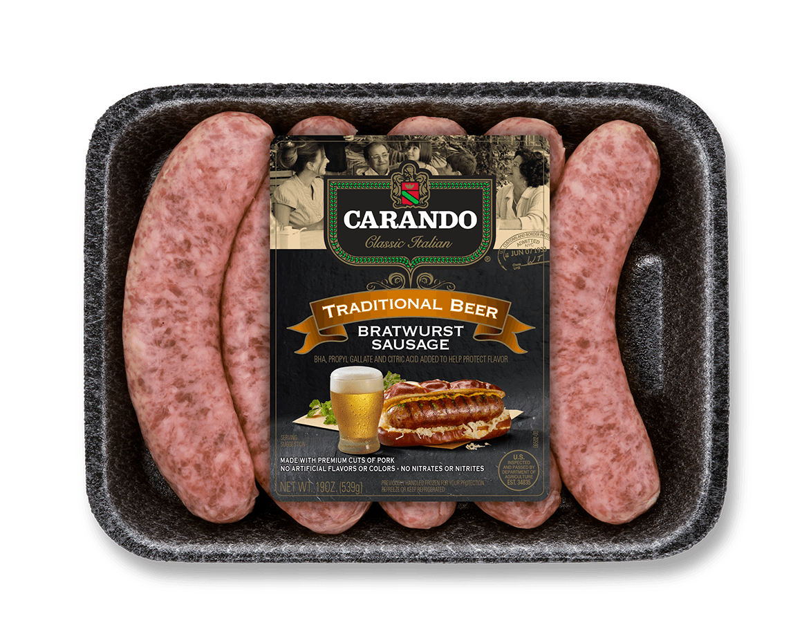 Traditional Beer Bratwurst Sausage