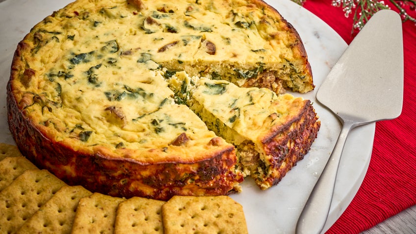 Savory Italian Cheesecake with Toscano Sausage